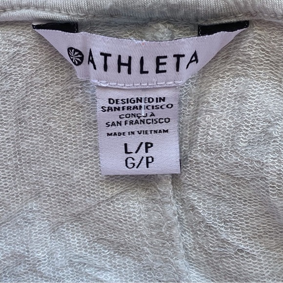 Athleta Pranayama Restore Wrap Woman LP Large Petite Grey Open Cardigan Pockets - Picture 9 of 16